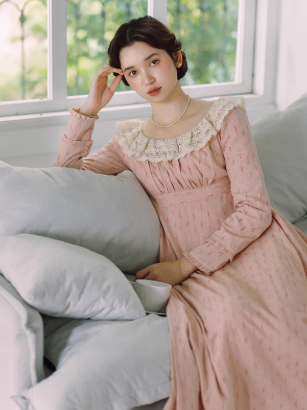 Blush Lace Collar Vintage Fairytale Dress