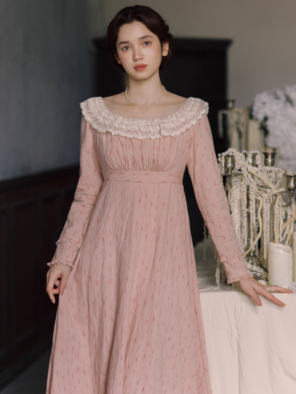 Blush Lace Collar Vintage Fairytale Dress