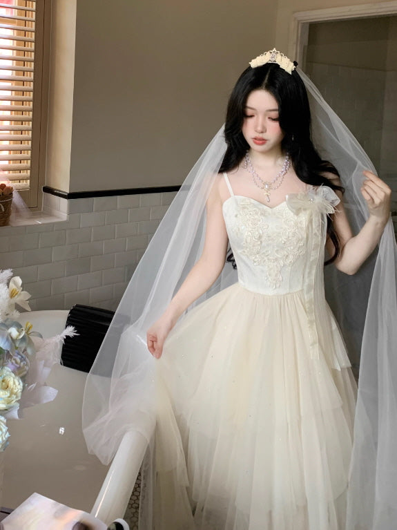 Whispering Petal Tulle Dress