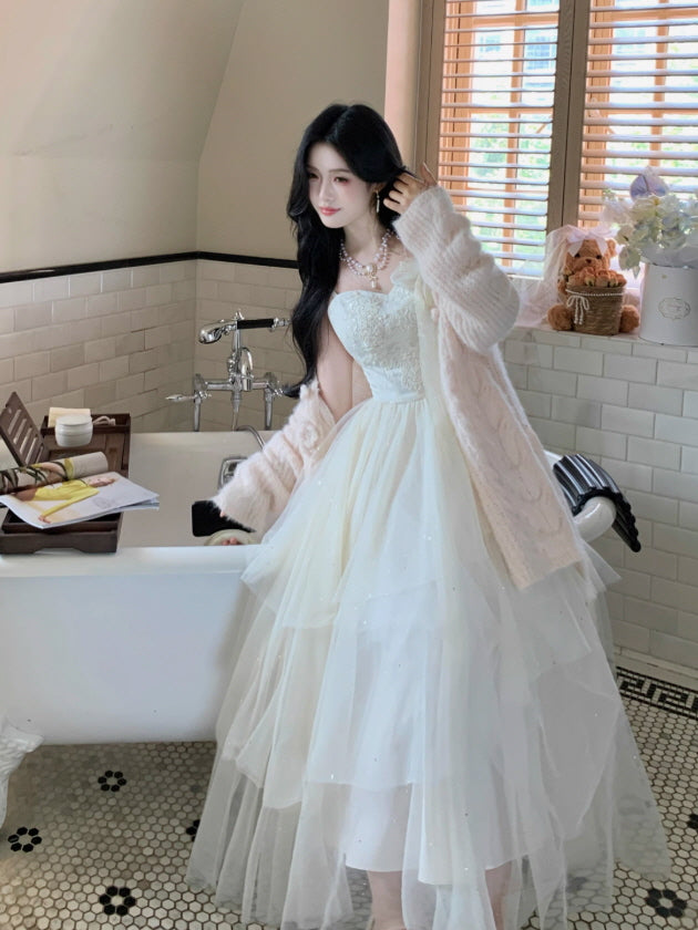 Whispering Petal Tulle Dress