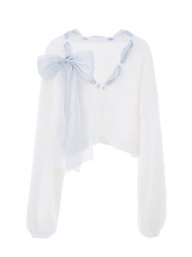 Frosted Ribbon Knit Dress & Cardigan