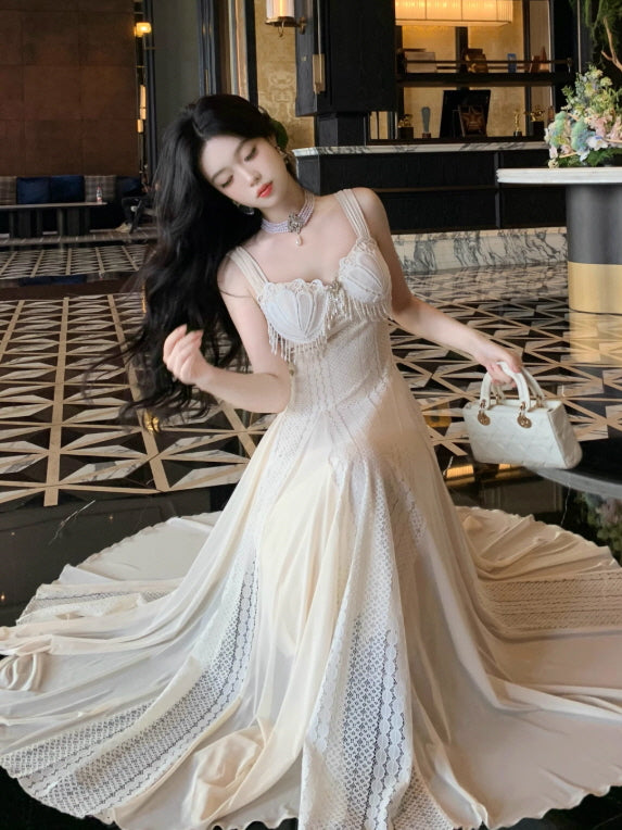 seashell white dress Seashell Pearl Fairytale Gown