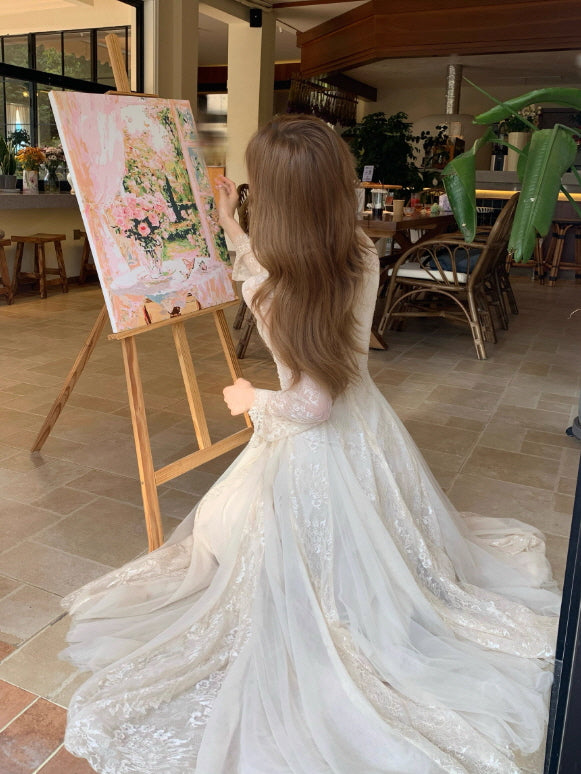 Moonlit Lace Vintage Princess Dress