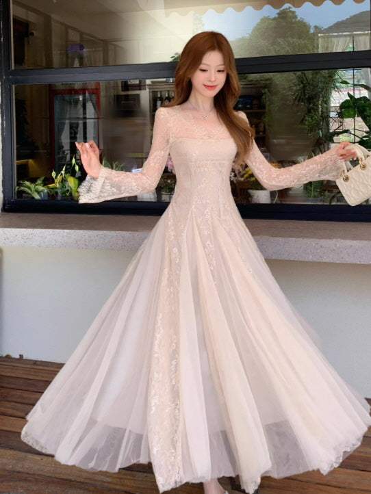 Moonlit Lace Vintage Princess Dress