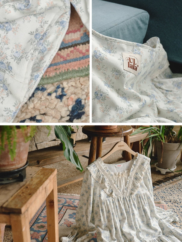 Blue Garden Vintage Lace Nightgown