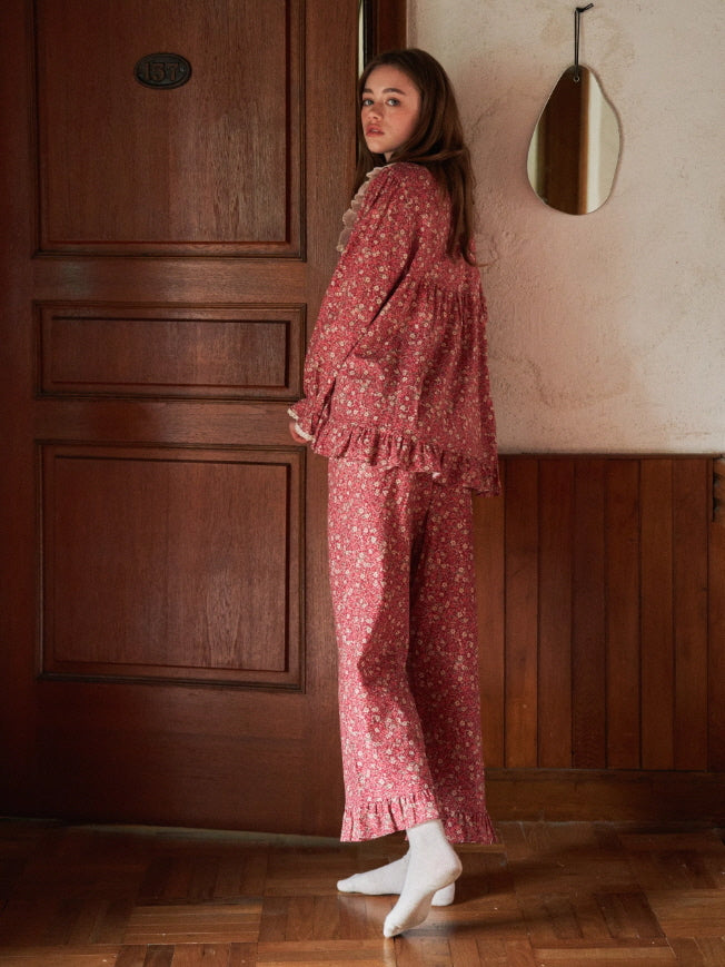 Rose Garden Vintage Lace Loungewear Set