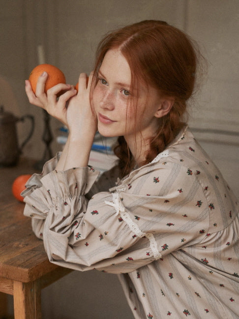 Rosebud Cottage Ruffle Loungewear Set