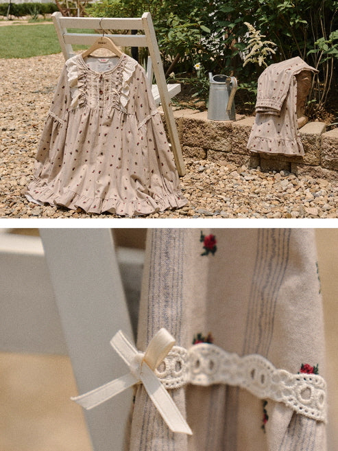 Rosebud Cottage Ruffle Loungewear Set