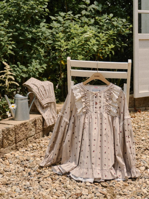 Rosebud Cottage Ruffle Loungewear Set