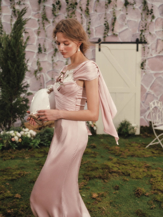 Blush Garden Ribbon Dress