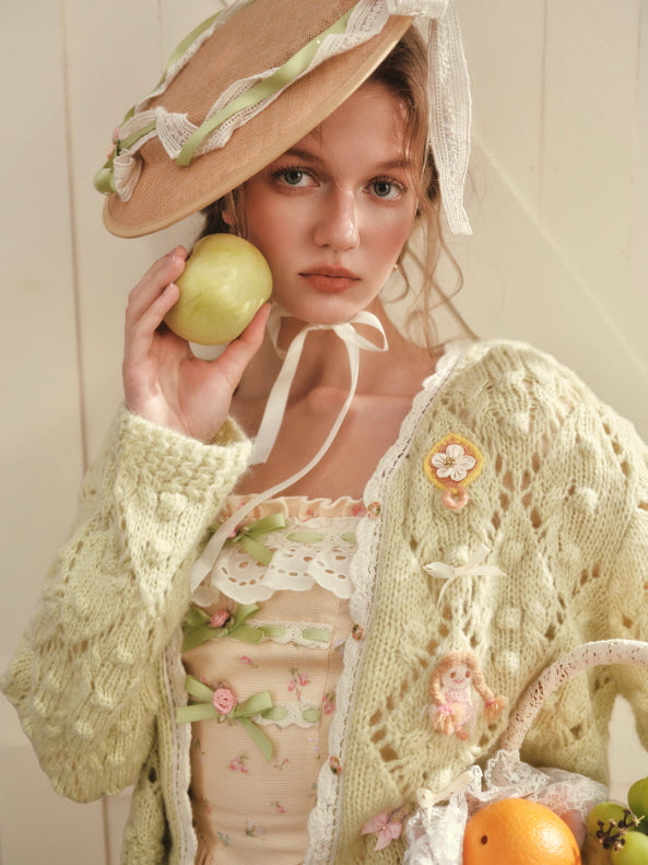 Spring Garden Lace Ribbon Cottage Dress