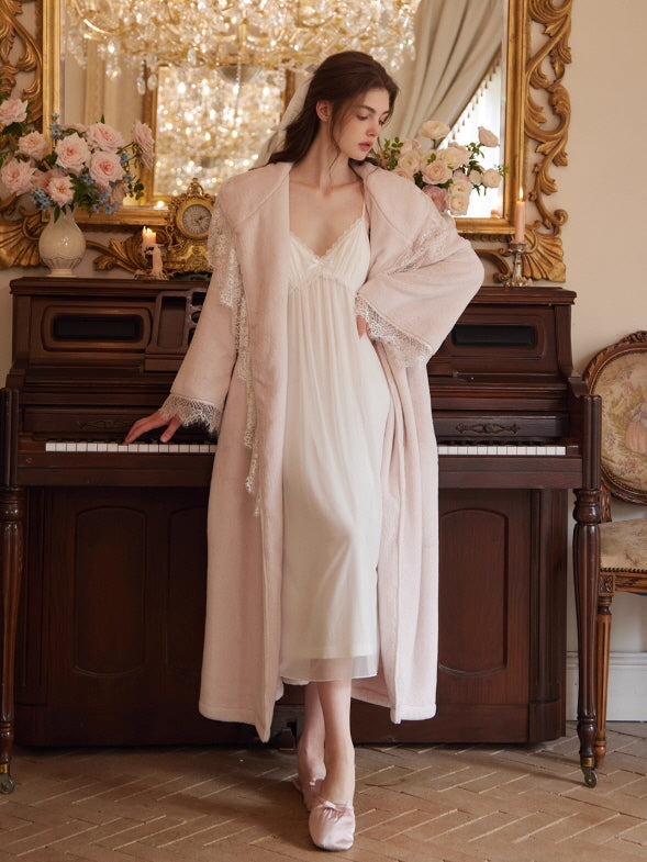 Rose Veil Lace Hooded Robe