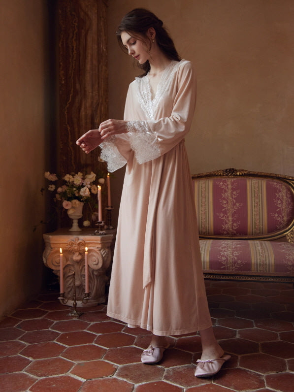Blossom Whisper Lace Nightgown & Robe