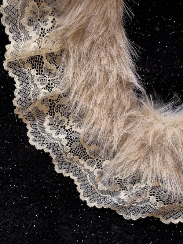 Midnight Fur Collar Winter Robe