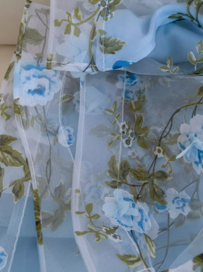 Blue Garden Petal Bloom Dress