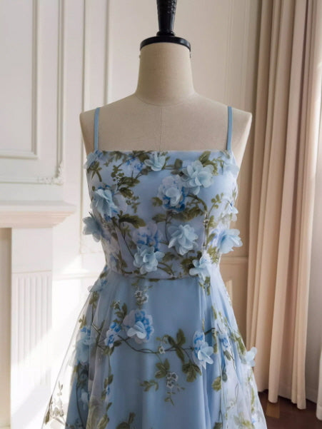 Blue Garden Petal Bloom Dress