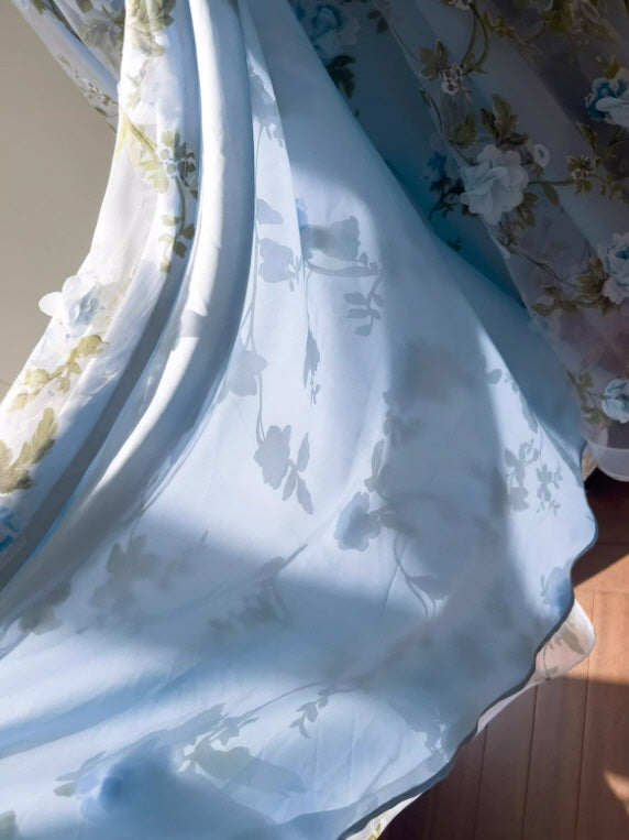 Blue Garden Petal Bloom Dress