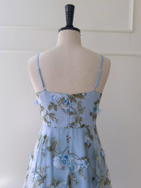 Blue Garden Petal Bloom Dress