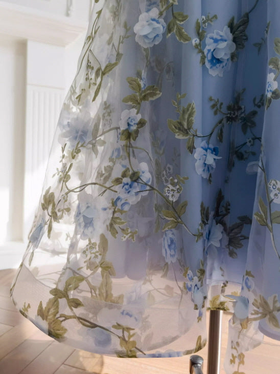 Blue Garden Petal Bloom Dress
