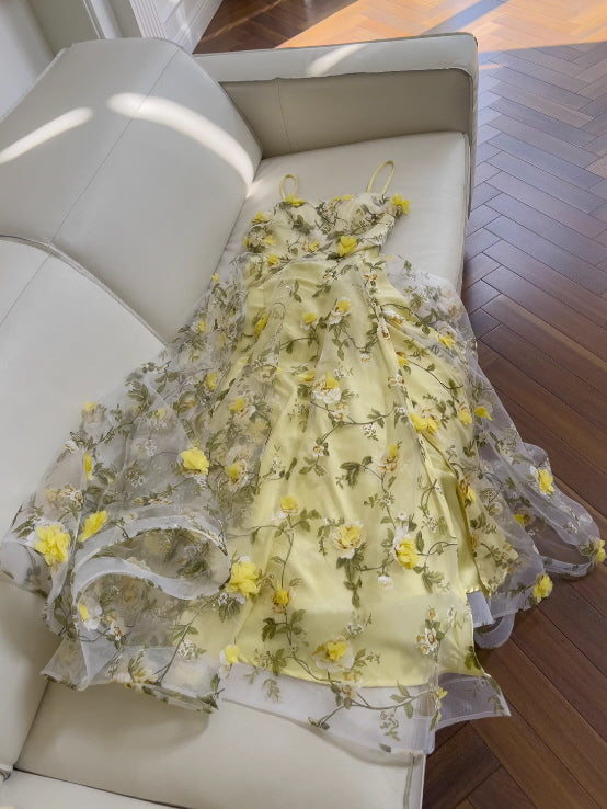 Lemon Bloom Garden Dress