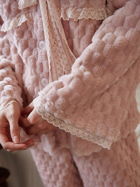 Rose Cloud Vintage Ribbon Loungewear Set