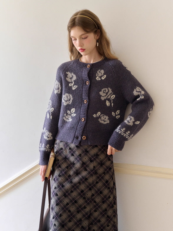 Vintage Rose Garden Knit Cardigan