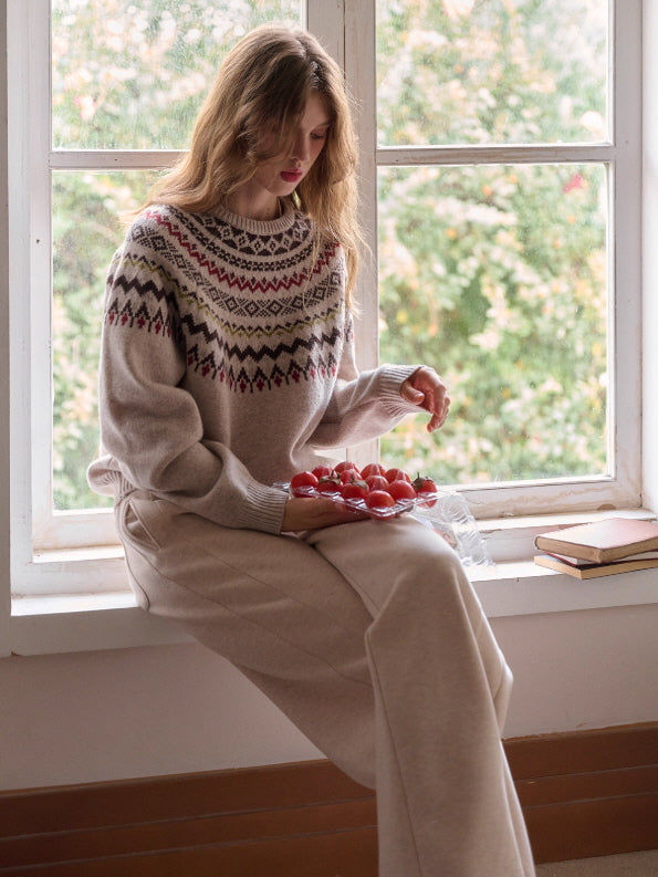 Winter Fair Isle Cozy Knit Sweater