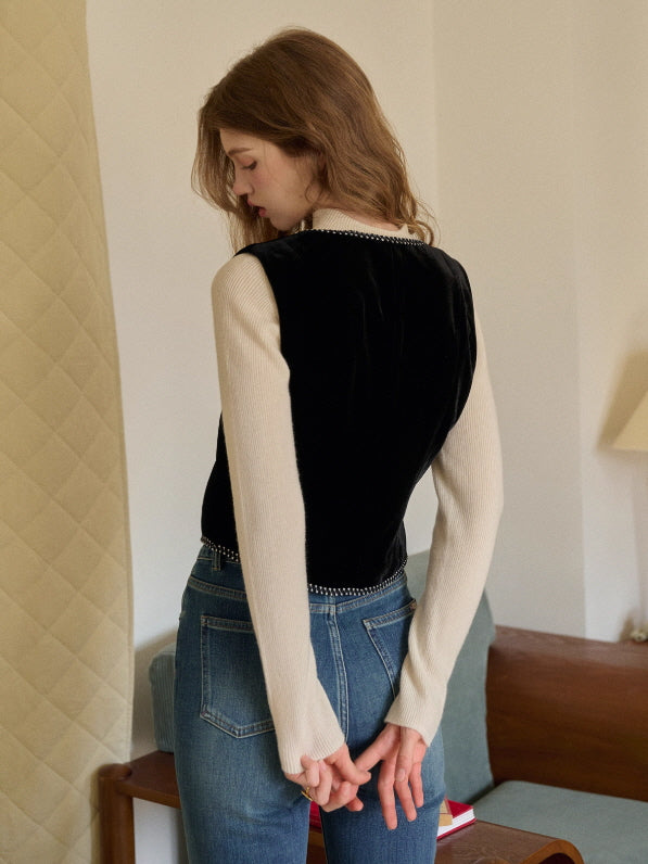 Velvet Garden Embroidered Vintage Vest & Skirt