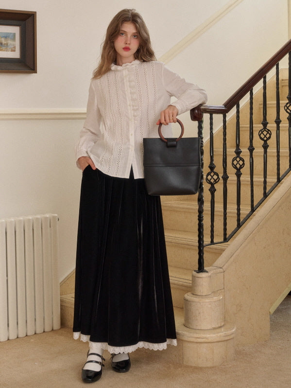 Velvet Garden Embroidered Vintage Vest & Skirt