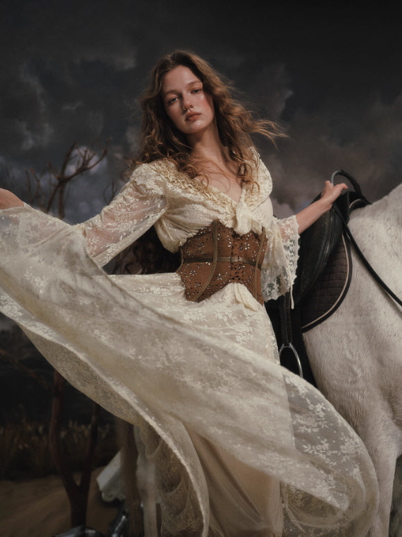 Moonlit Meadow Lace Long Dress
