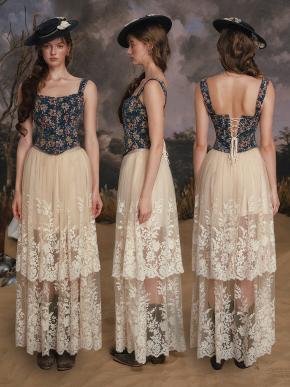 Midnight Garden Tapestry Corset