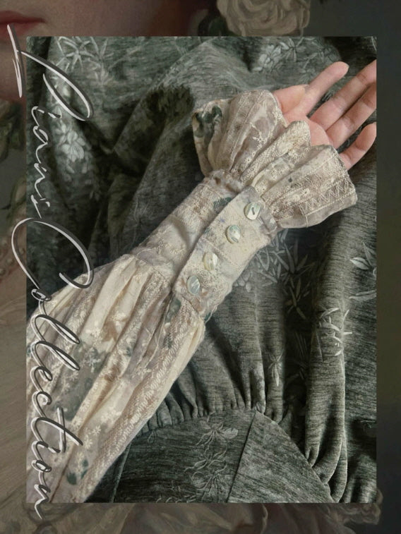 Forest Whispers Vintage Jacquard Dress