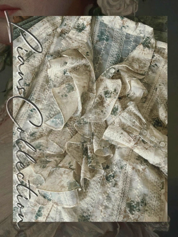 Forest Whispers Vintage Jacquard Dress