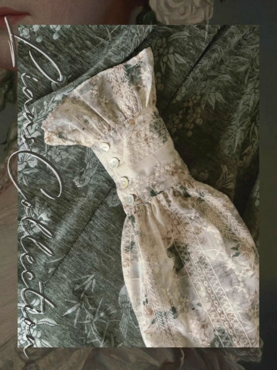 Forest Whispers Vintage Jacquard Dress