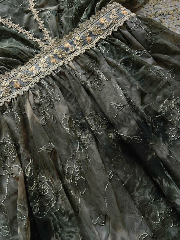 Forest Muse Vintage Embroidered Fairy Dress