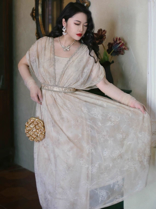 Golden Blossom Vintage Fairytale Dress