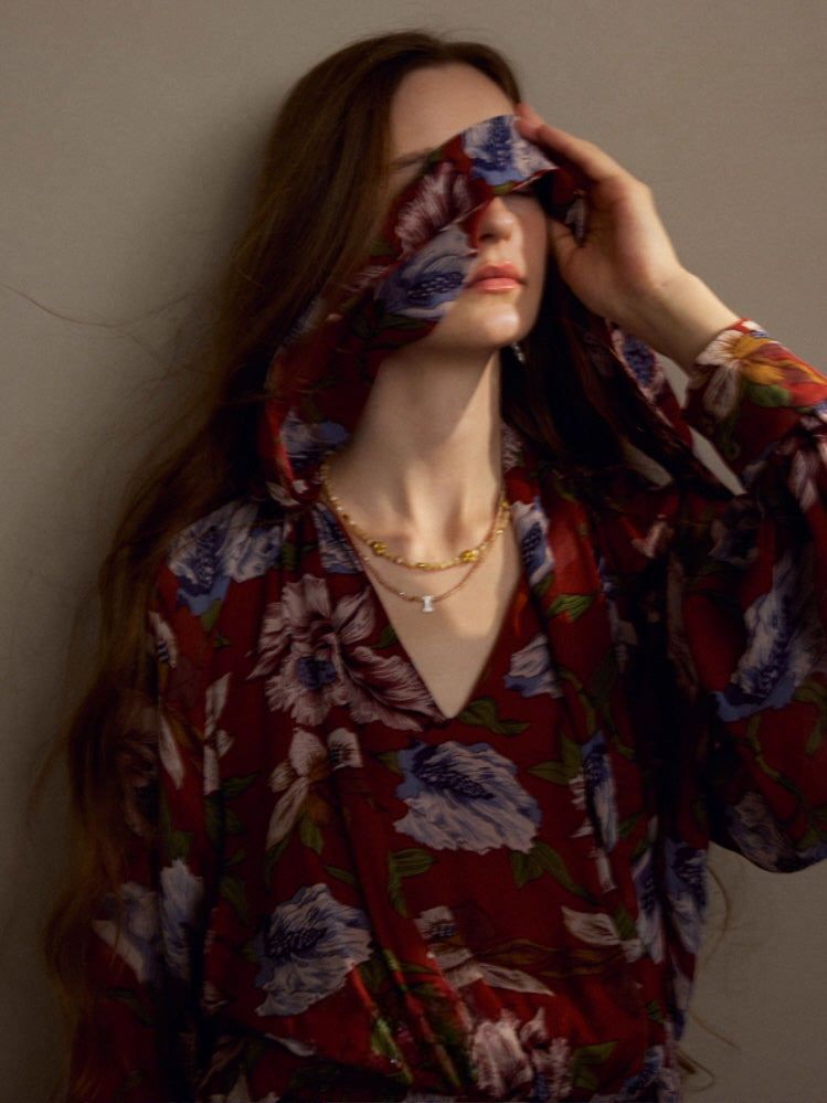 Autumn Bloom Vintage Garden Maxi Dress