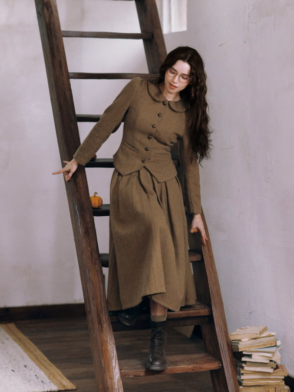 Vintage Scholar Heritage Jacket & Pleated Skirt