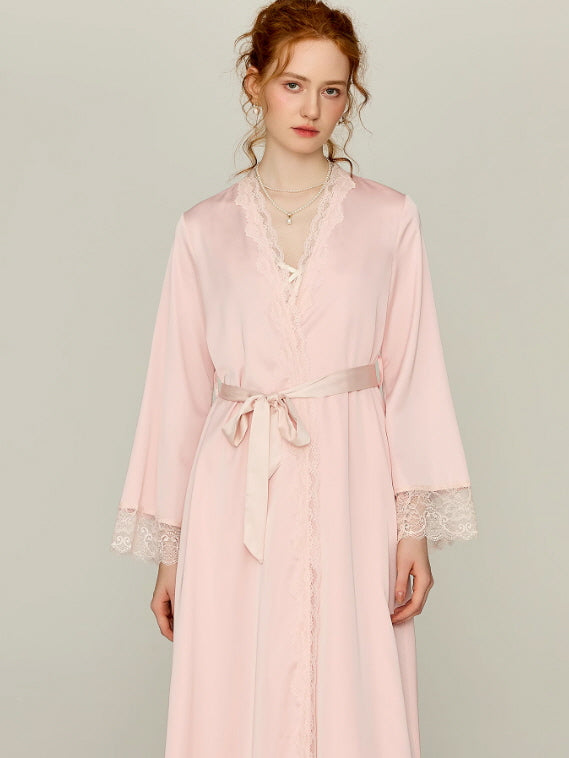 Blush Rose Garden Lace Nightgown Set