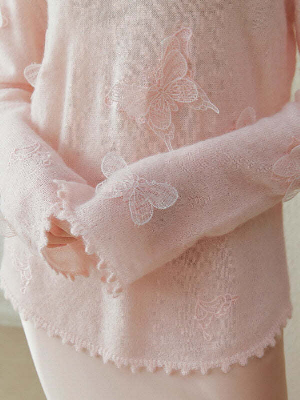 Whispering Butterfly Soft Knit Top