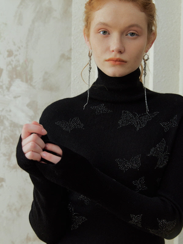 Butterfly Stardust Turtleneck Knit
