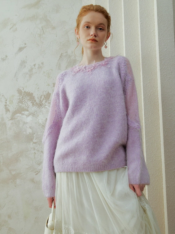 Lilac Petal Mist Knit Top