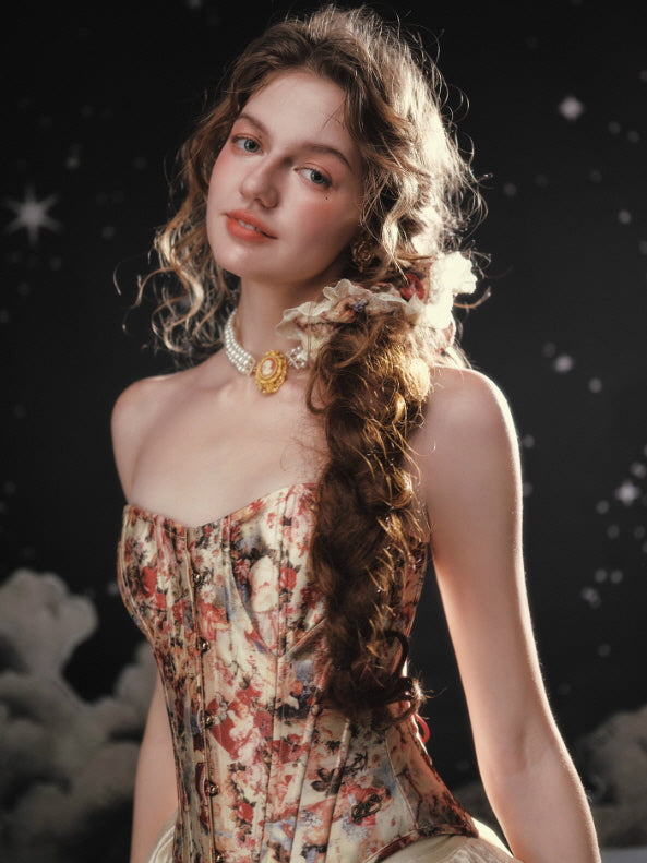 Starlight Rose Corset & Moonlit Ivory Skirt