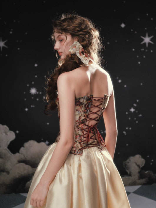 Starlight Rose Corset & Moonlit Ivory Skirt