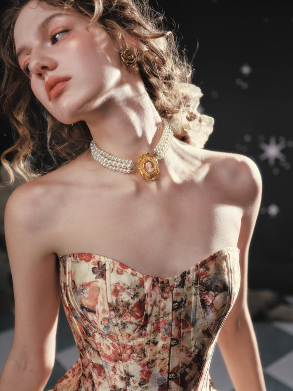 Starlight Rose Corset & Moonlit Ivory Skirt