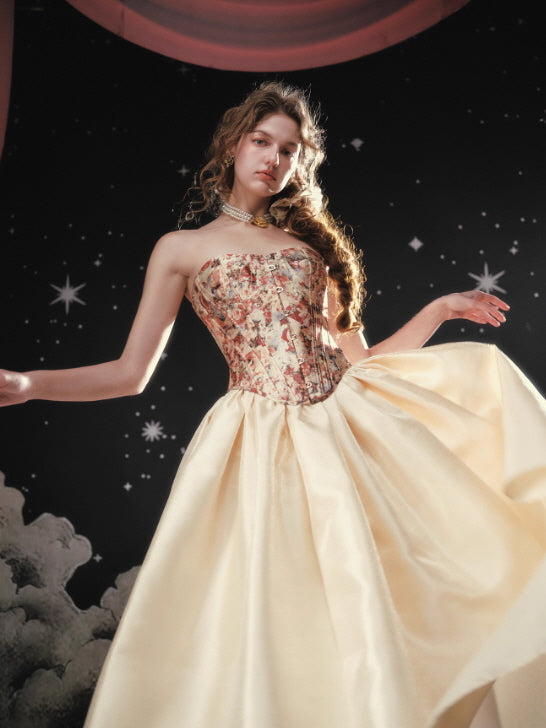 Starlight Rose Corset & Moonlit Ivory Skirt