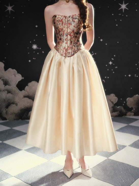 Starlight Rose Corset & Moonlit Ivory Skirt