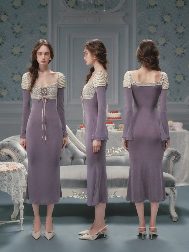 Lavender Heirloom Lace Dress