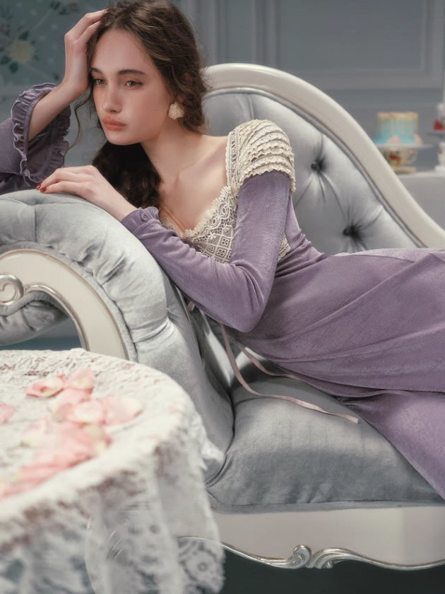 Lavender Heirloom Lace Dress