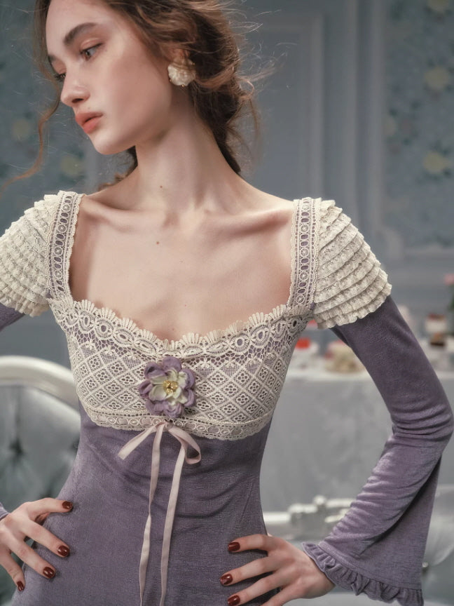 Lavender Heirloom Lace Dress